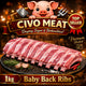 Pork Baby Back RIbs 1kg Frozen Vacum Pack