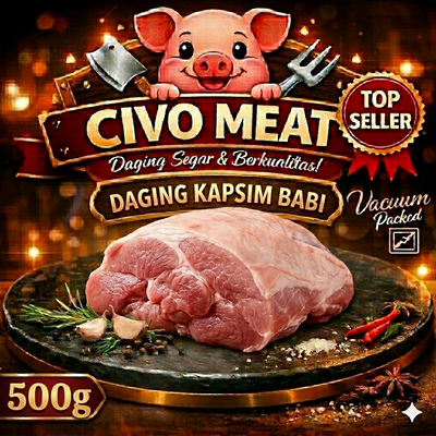 Daging Babi Kapsim Pork Arm Roast 500gr