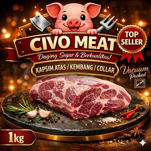 Kapsim Atas / Kembang / Collar / Moksal Daging Babi Mentah - 1kg