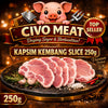 Pork Moksal / Collar / Kapsim Kembang / Kapsim Atas Daging Babi Slice 250g Frozen Vacum Pack