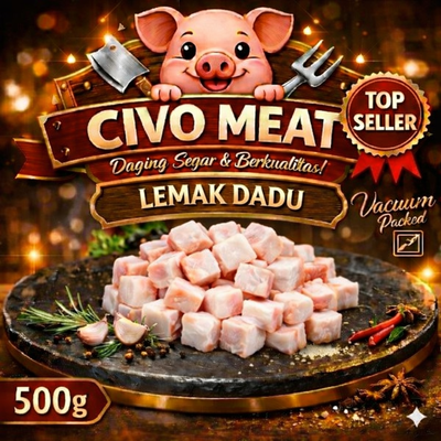 Lemak / Minyak Babi Potong Dadu 500 gram