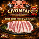 Pork Jowl / Pork Neck Slice 250g Frozen Vacum Pack