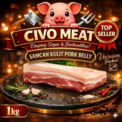 Pork Belly Samcan Daging Babi Import Wuhua Rou - 1kg