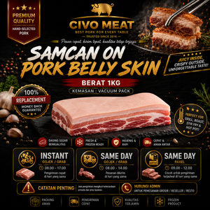 Samcan Kulit / Pork Belly / Wuhua Rou - 1kg